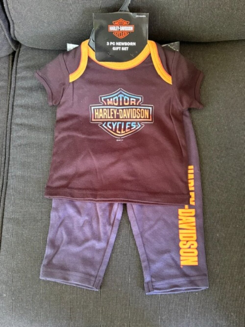 HARLEY DAVIDSON 3 PIECE PANT SET WITH BANDANA